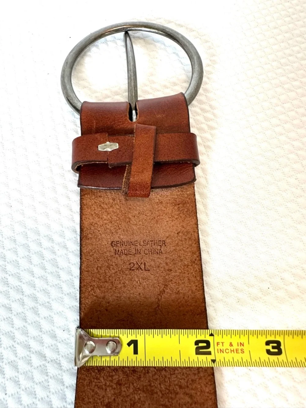 Wide Brown Boho Retro‎ Studded Leather Belt Round Silver Buckle Hippie Vintage